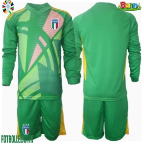 Italien Målvakt Bortaställ Barn EM 2024 Långärmad (+ Korta byxor)